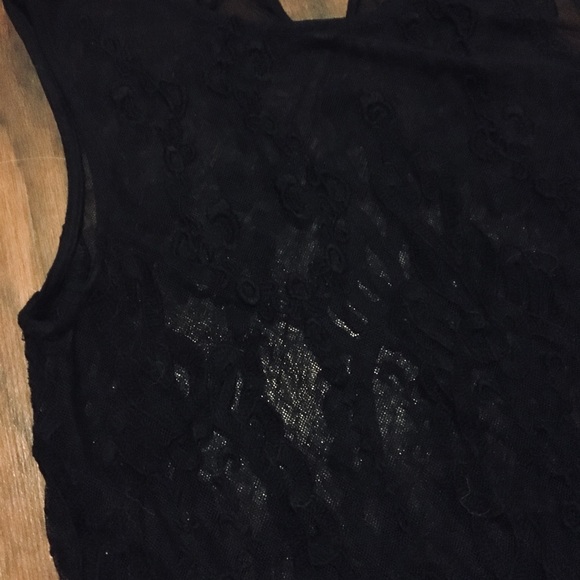 Forever 21 black Lacey see through tank top - Picture 3 of 3